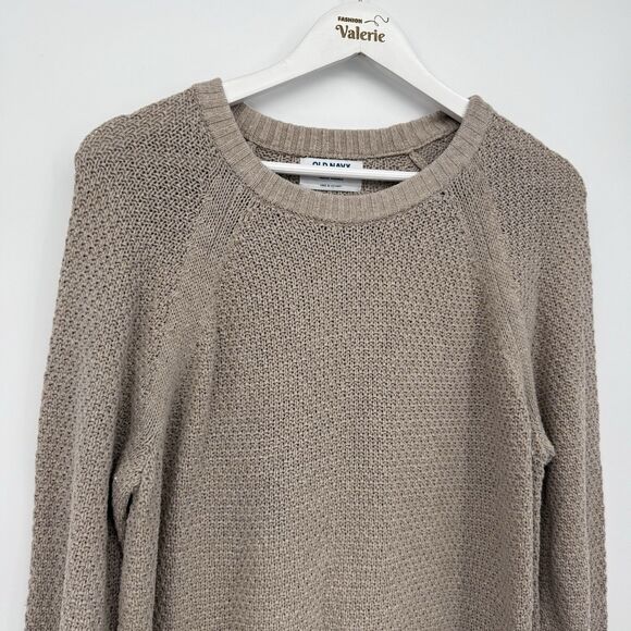 Old Navy Brown Crewneck Sweater Size Medium Classic Fall - Picture 2 of 8